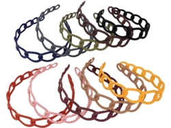 De 10 Faixas De Cabelo De Aba Larga Nuobesty Com Acabamento Fosco, Multicoloridas.