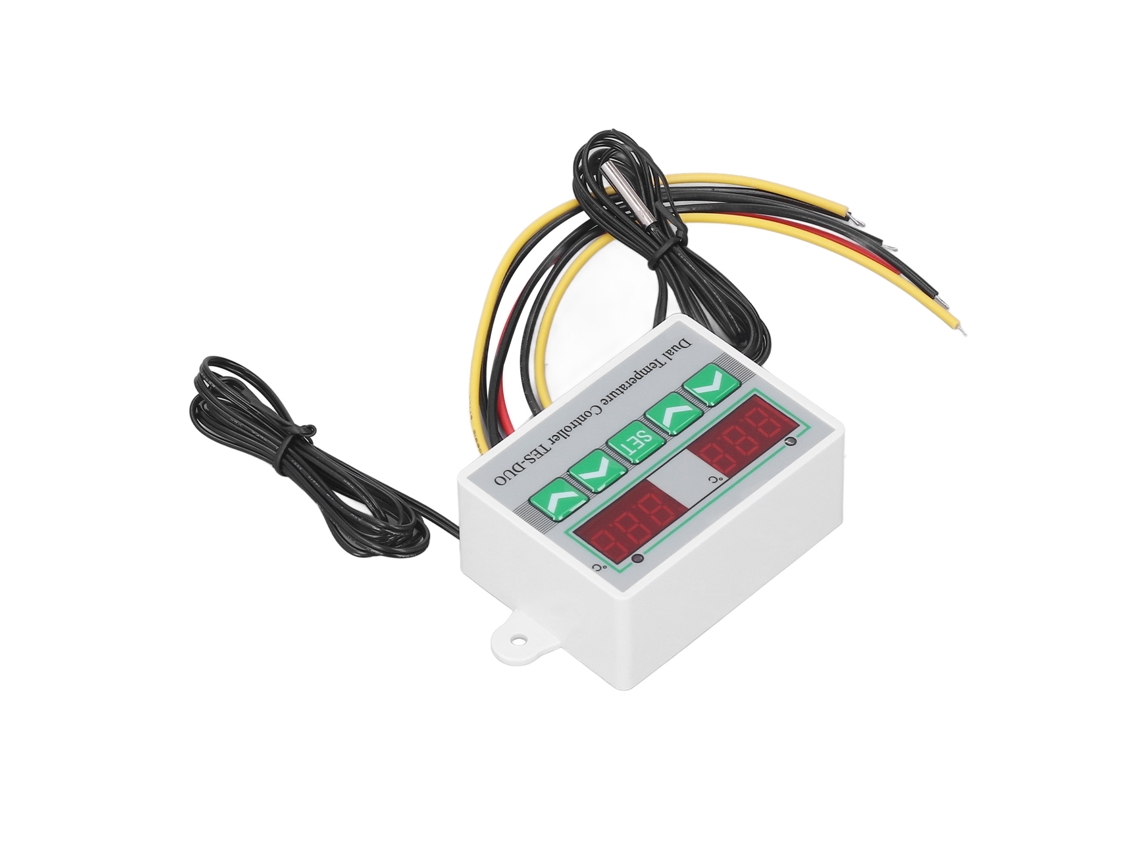 Controlador De Temperatura Digital De Doble Pantalla Y Control Termostato Electrónico Preciso Multifuncional