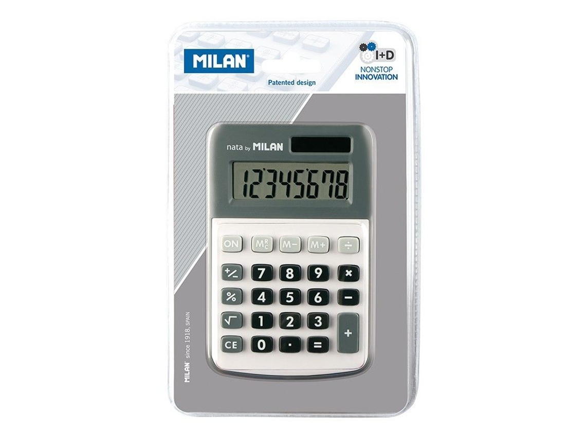 Calculadora Gris de MILAN 8 Dígitos