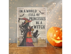Marco decorativo acrílico con temática de Halloween (14 x 21 cm) para el hogar (Cbs719x24)