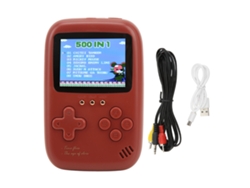2026-consola De Juegos Portátil Recargable Retro Mini Ligera 10000mah Con 1000 Juegos Reproductor De Videojuegos Rojo