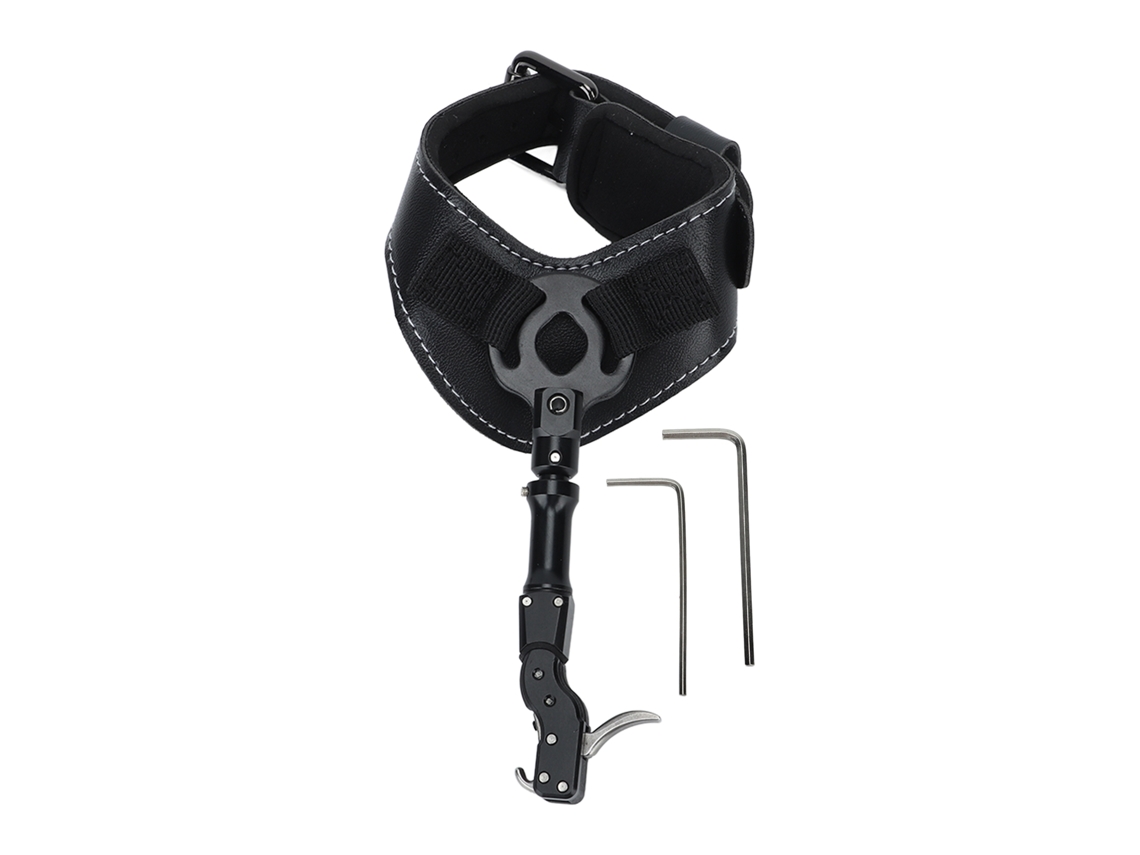 Dispositivo De Lanzamiento Para Arco Compuesto Con Gatillo, Muñequera Ajustable Para Tiro Con Arco, Accesorios Negros