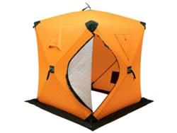 Tienda de campaña portátil para pesca en hielo, tela Oxford duradera, diseño aislante, naranja OEM