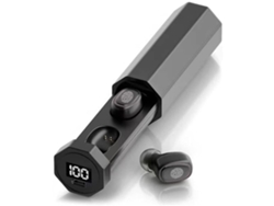 YEMAESRE Auriculares Compatibles Tws Digital Led Estéreo YEMAESRE Tela Bluetooth Impermeable Negro