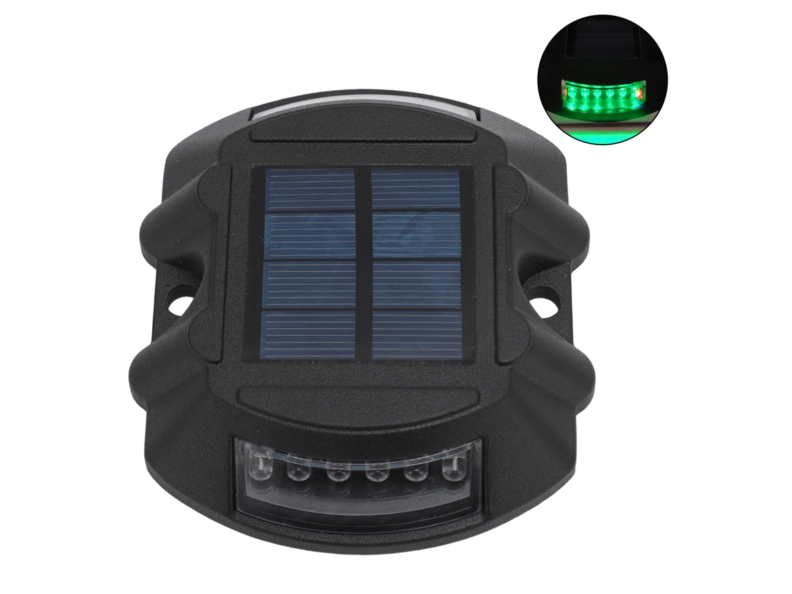 Luz Solar Led Para Muelles, Resistente Al Agua Ip68, Con Sensor Inteligente, Para Jardín/carretera, 6 V, 1,8 W, Color Negro Y Verde.