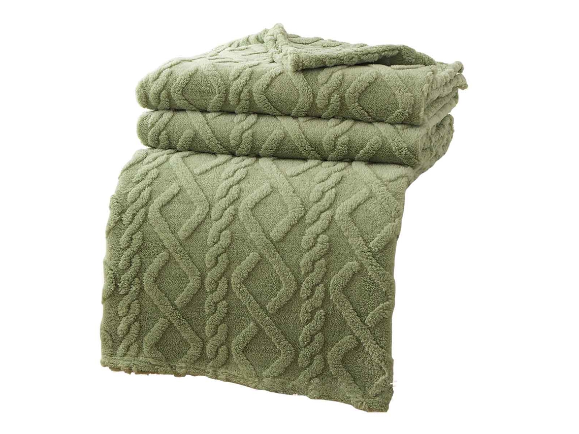 Manta De Felpa Para Hogar, Sofá O Cama - Manta Decorativa Con Diseño 3d Jacquard - Manta Suave, Ligera Y Caliente Ideal Para Todas Las Temporadas