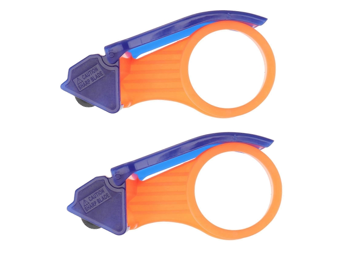 Dispensador de cinta adhesiva de acero inoxidable, sellador manual de cajas con mango ergonómico y cuchilla de corte de precisión. GOKOCO