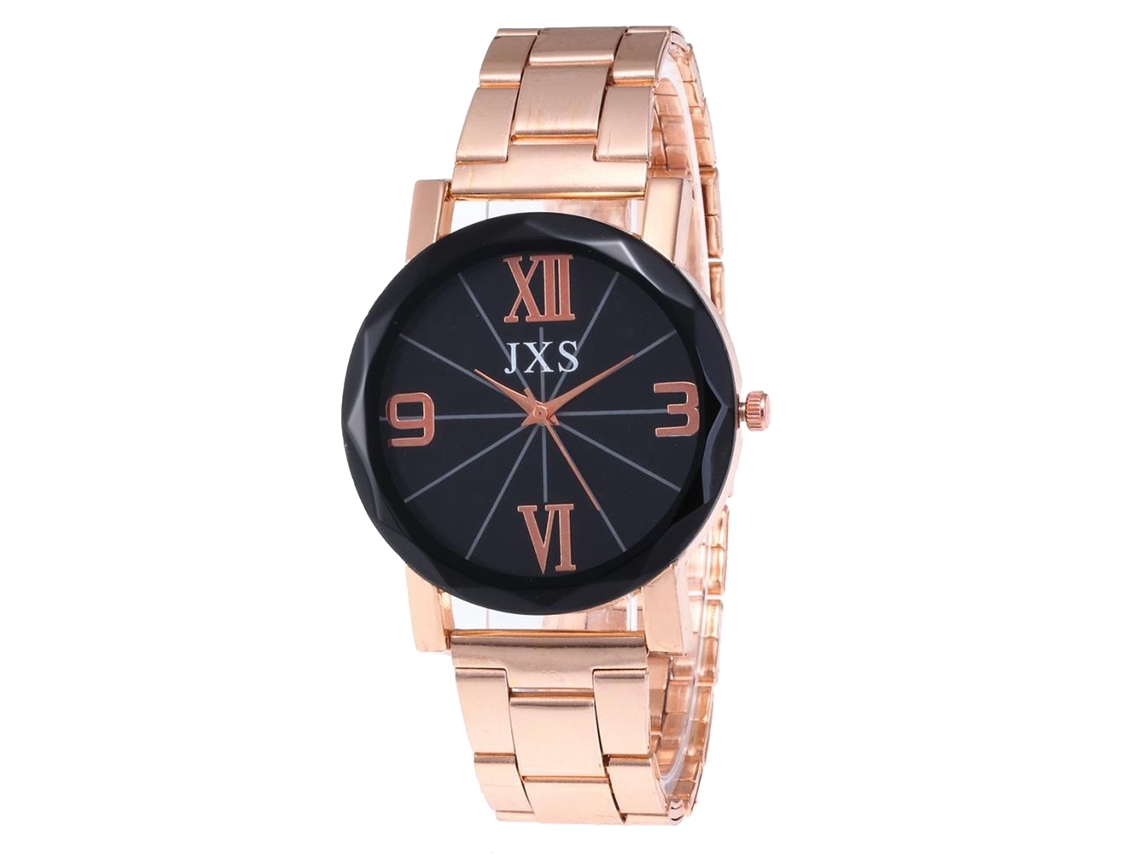 Reloj De Pulsera De Cuarzo Con Brazalete De Acero, Estilo Sencillo, Esfera Redonda J41-1