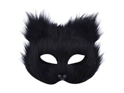 Máscara De Mascara De Halloween Fluffy Media Cara Animal Para Hombres Y Mujeres