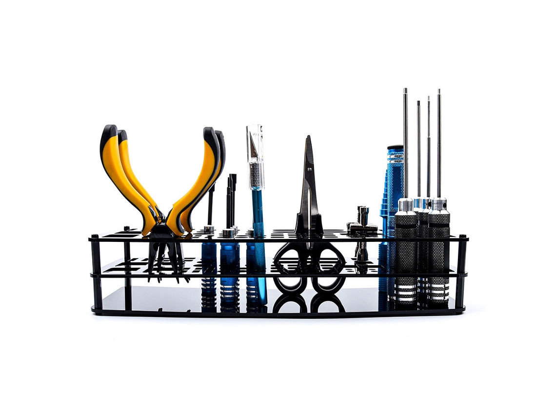 63 Holes Screwdriver Storage Rack Tool Pallet Screwdriver Bit Holder For Hex Cross Screw Driver Rc Tools Kit