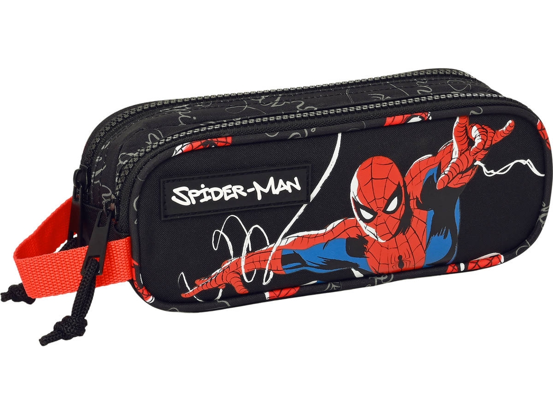 Estuche Doble SPIDERMAN Hero Negro (21 x 8 x 6 cm)