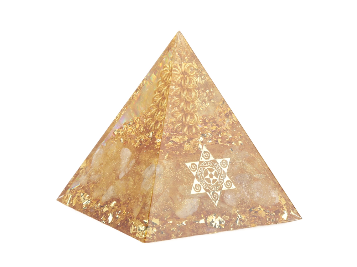 Pirámide De Orgonita De 6 Cm, Generador De Energía, Alambre De Cristal, Decoración Hecha A Mano, Energía Positiva, Riqueza Y Éxito.