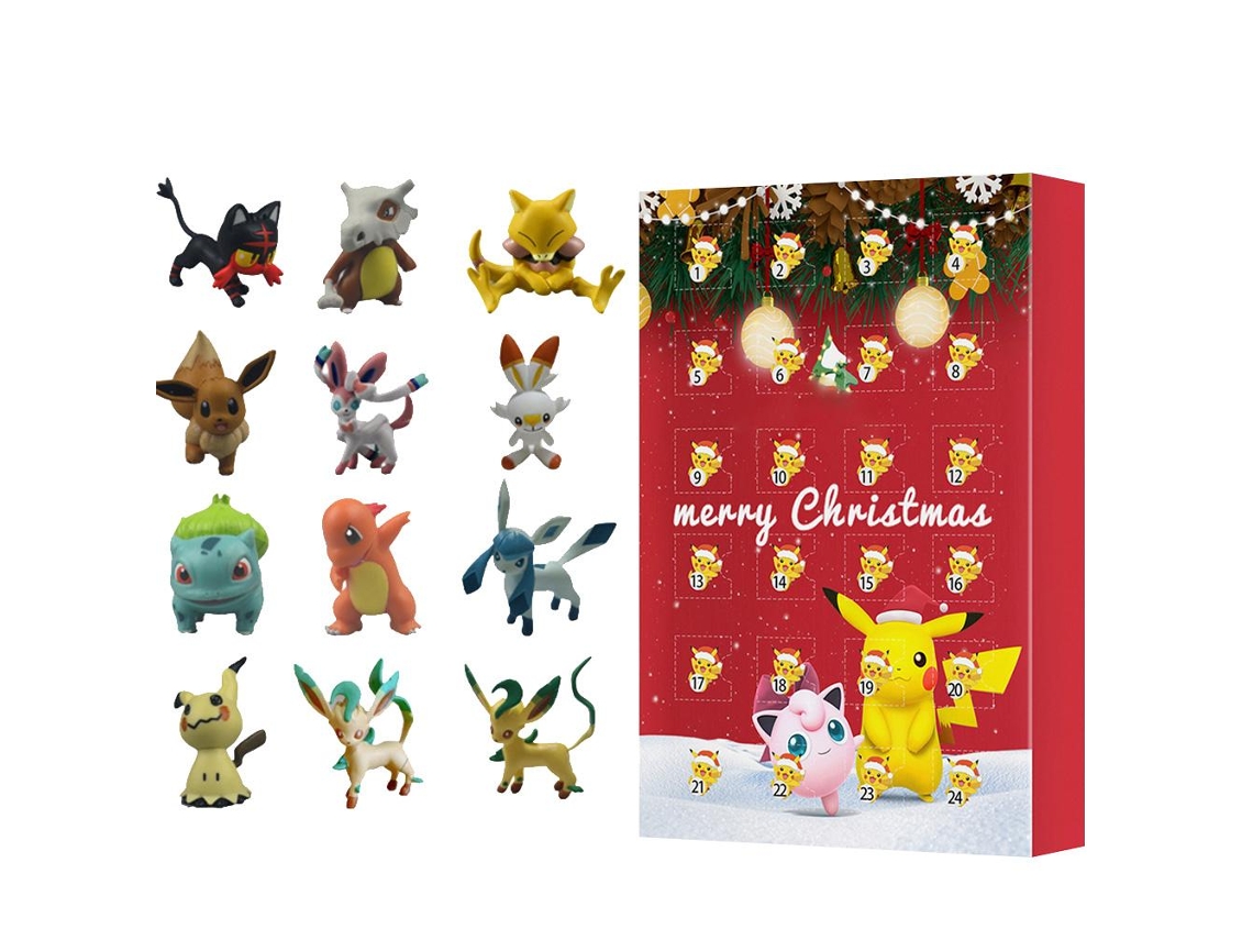 Calendario De Adviento De Navidad Con 24 Minifiguras De Anime Para Niños Y Niñas.