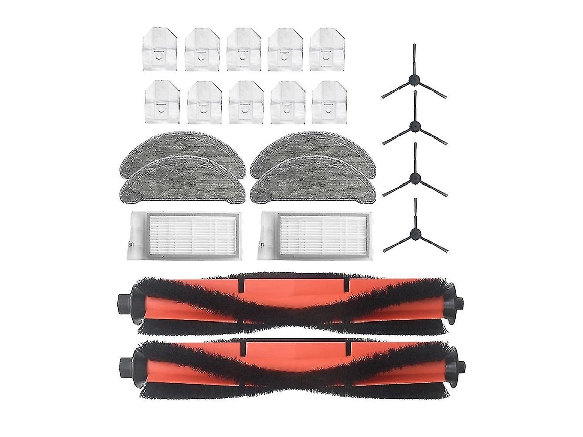 Cepillos laterales con rodillo y filtros HEPA compatibles. Compatible con Roidmi Eve Plus.