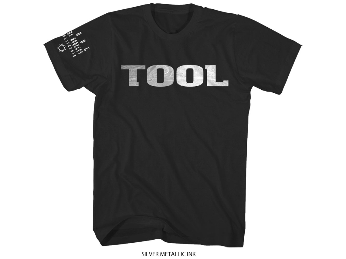 Camiseta ROCK OFF Tool - Metallic Silver Logo (Sleeve Print) Negro (Talla: S)