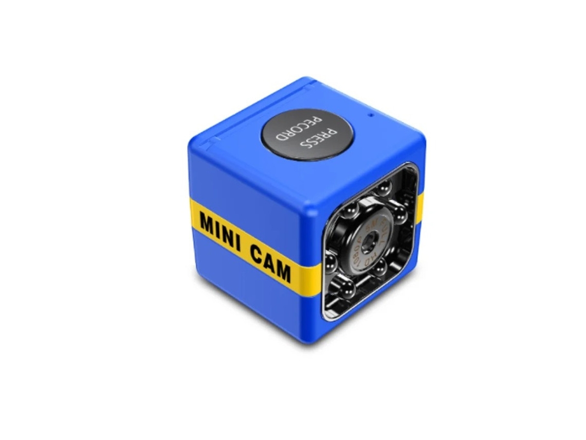 Minicámara espía inalámbrica Bestvite HD 1080P con visión nocturna y detección de movimiento (azul)