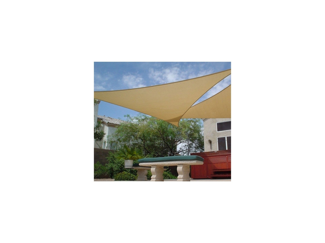 Toldo Vela Triangular Verde 150 Gr/m2 3,6 X 3,6 X 3,6 Metros