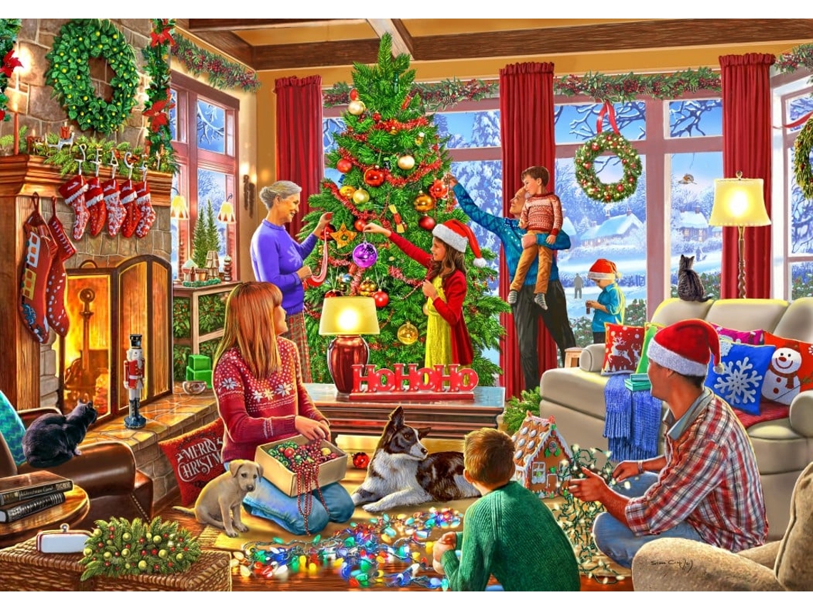 Rompecabezas navideño de pájaro azul, decoración navideña, 2000 piezas