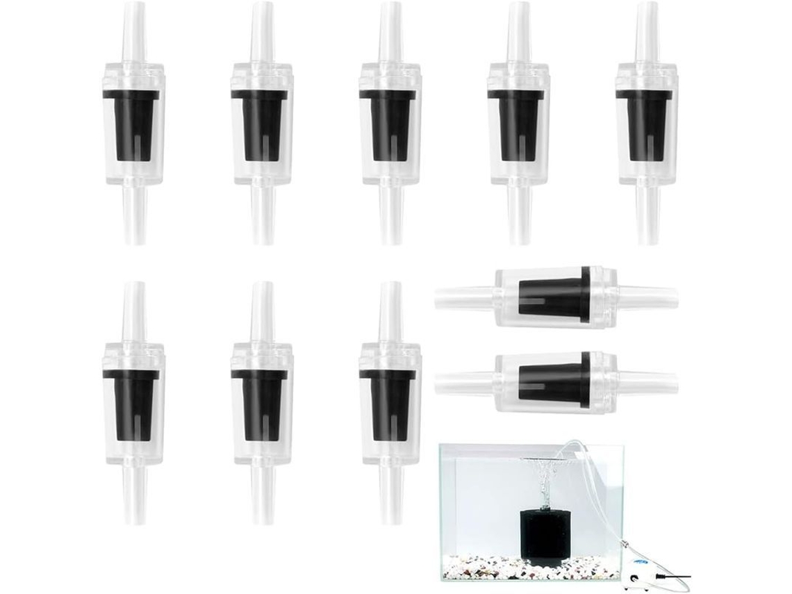 Válvulas De Retención Para Bomba De Aire De Acuario, 10 Piezas, Material Resistente, Anti-retorno, Negro