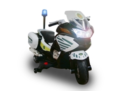 Motocicleta eléctrica de 24 V para niños de la Guardia Civil: Acción, seguridad y emblema blanco oficial