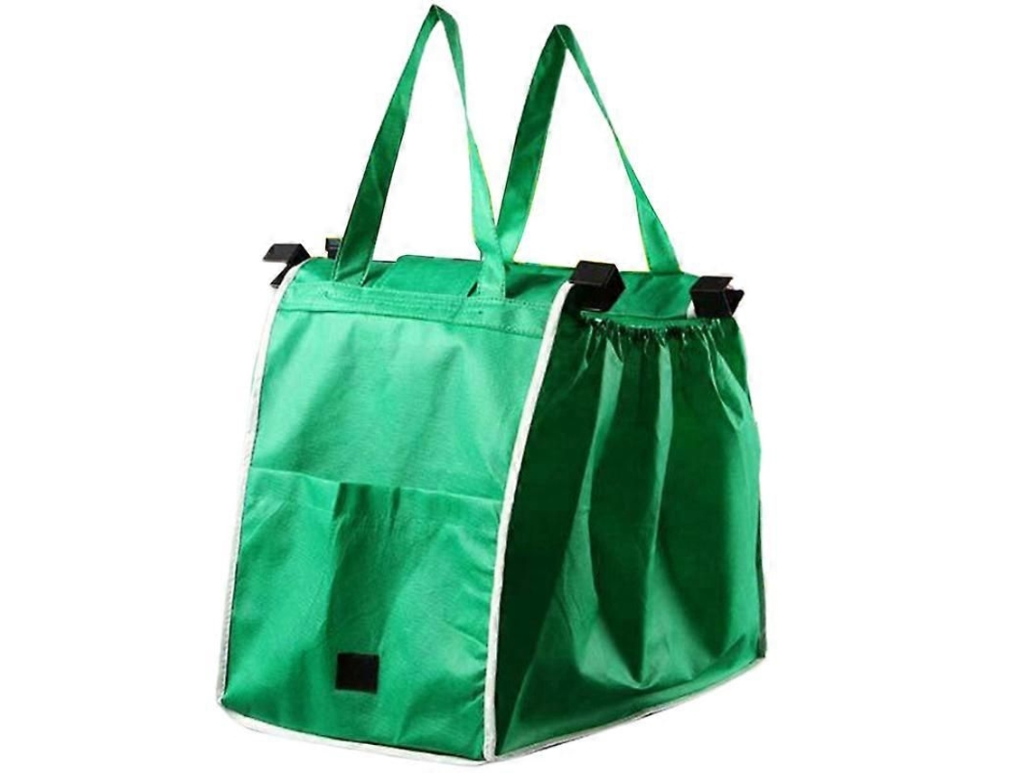 Bolsas de compra reutilizables, plegables y con asas, se acoplan al carrito de la compra. GOKOCO