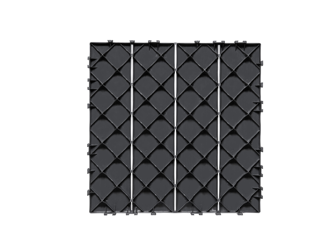 Tarimas entrelazadas SUCCEBUY, paquete de 54, 30 x 30 cm, gris oscuro, para porche