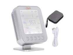 Detector de presión y altitud multifuncional 6 en 1 con carga USB, monitor de CO, CO2, temperatura y humedad para el hogar.