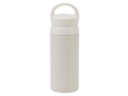 Botella De Agua Portátil Isotérmica De Acero Inoxidable De 350 Ml, Sencilla, De Color Blanco Sólido, Ideal Para Viajes.