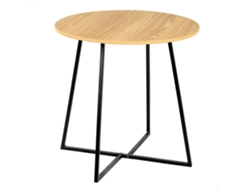 Mesa auxiliar redonda Max Home de madera y metal, 40 x 40 cm