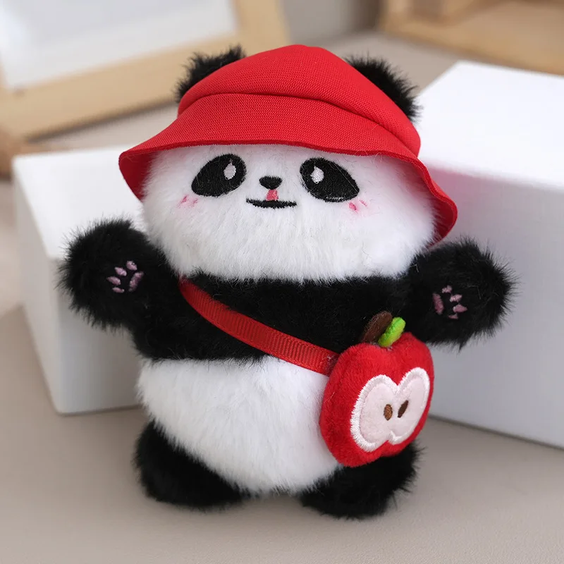 (rojo) Lindo Llavero De Peluche De Panda Chino, Accesorios Para Mochila