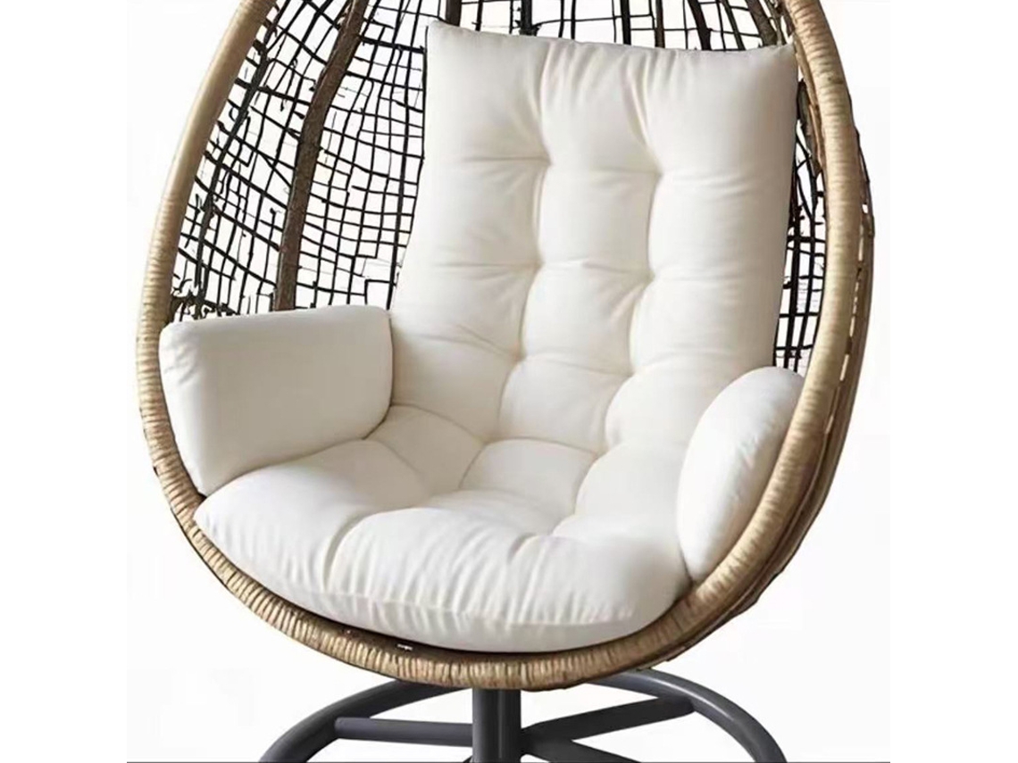 Cojín Para Silla Colgante Con Reposabrazos, Grueso, Suave Y Cómodo Para Jardín, Exteriores E Interiores Blanco