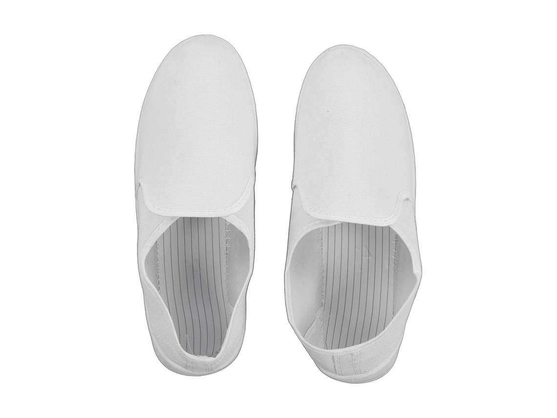 Zapatos De Seguridad Antiestáticos De Lona De Pvc Para Fábricas De Electrónica, Taller Libre De Polvo, Color Blanco 39