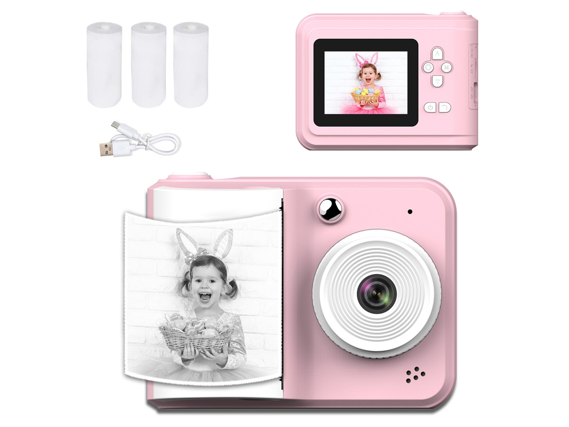 Cámara instantánea para niños con tarjeta de memoria de 32 g, color rosa Cuich