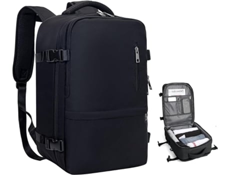 Mochila de viaje equipaje de mano maleta de cabina, bolsa transporte, senderismo impermeable para deporte al aire libre (Negro) COSHANO