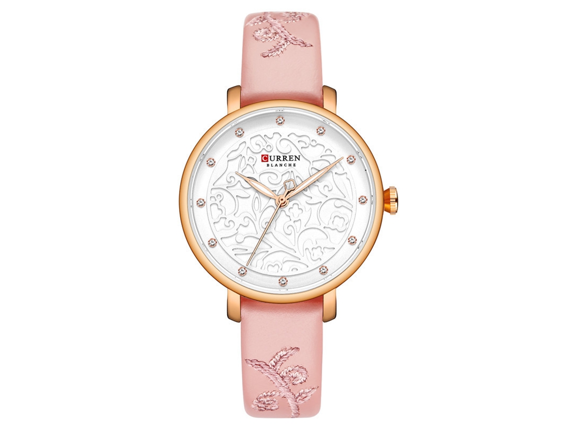 Reloj De Cuarzo Casual Para Mujer, Resistente Al Agua, Delgado Y Con Correa Redonda De Cuero.