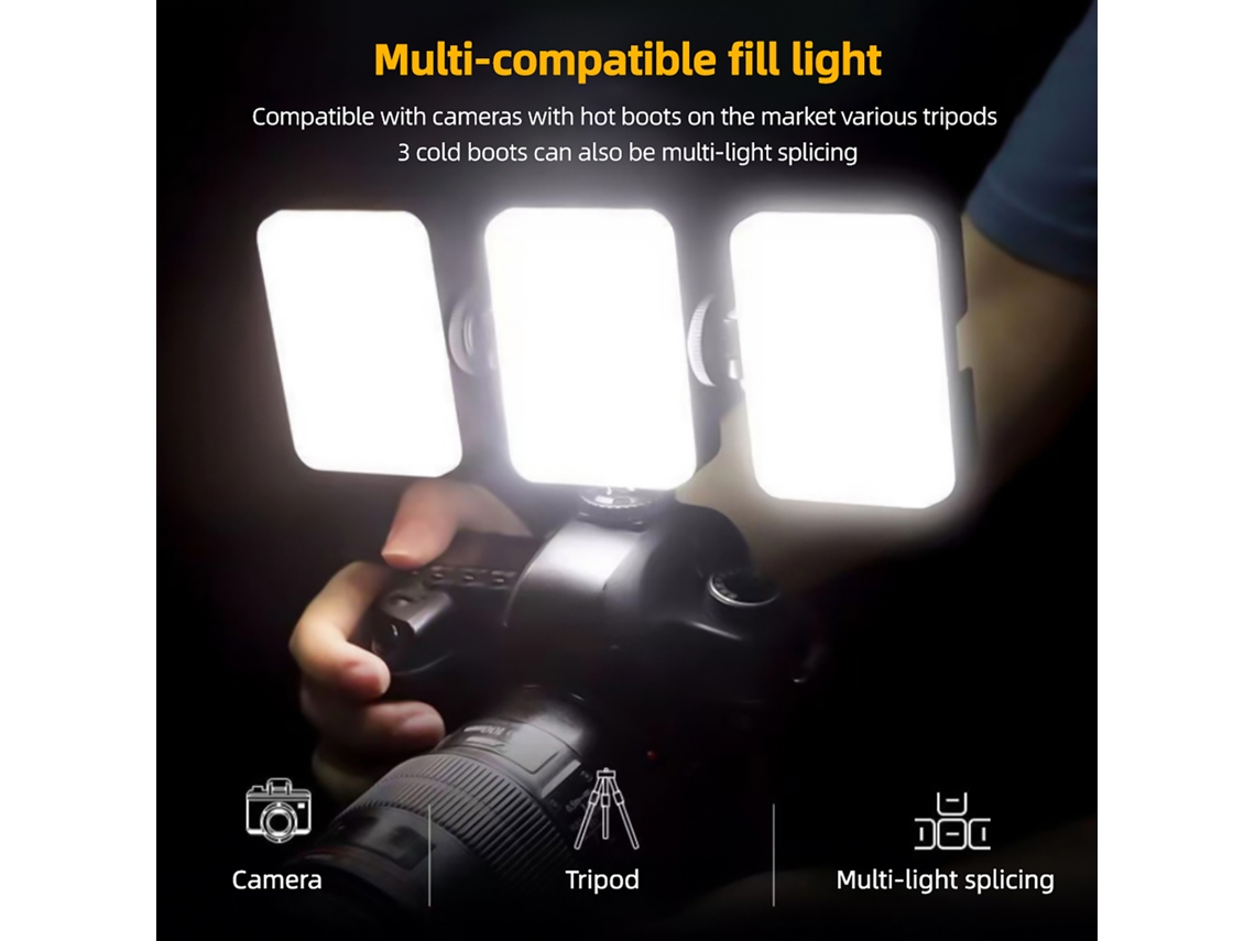Luz LED portátil para teléfonos móviles con clip, luz profesional para selfies, fotografía y vídeos, compatible con iPhone.