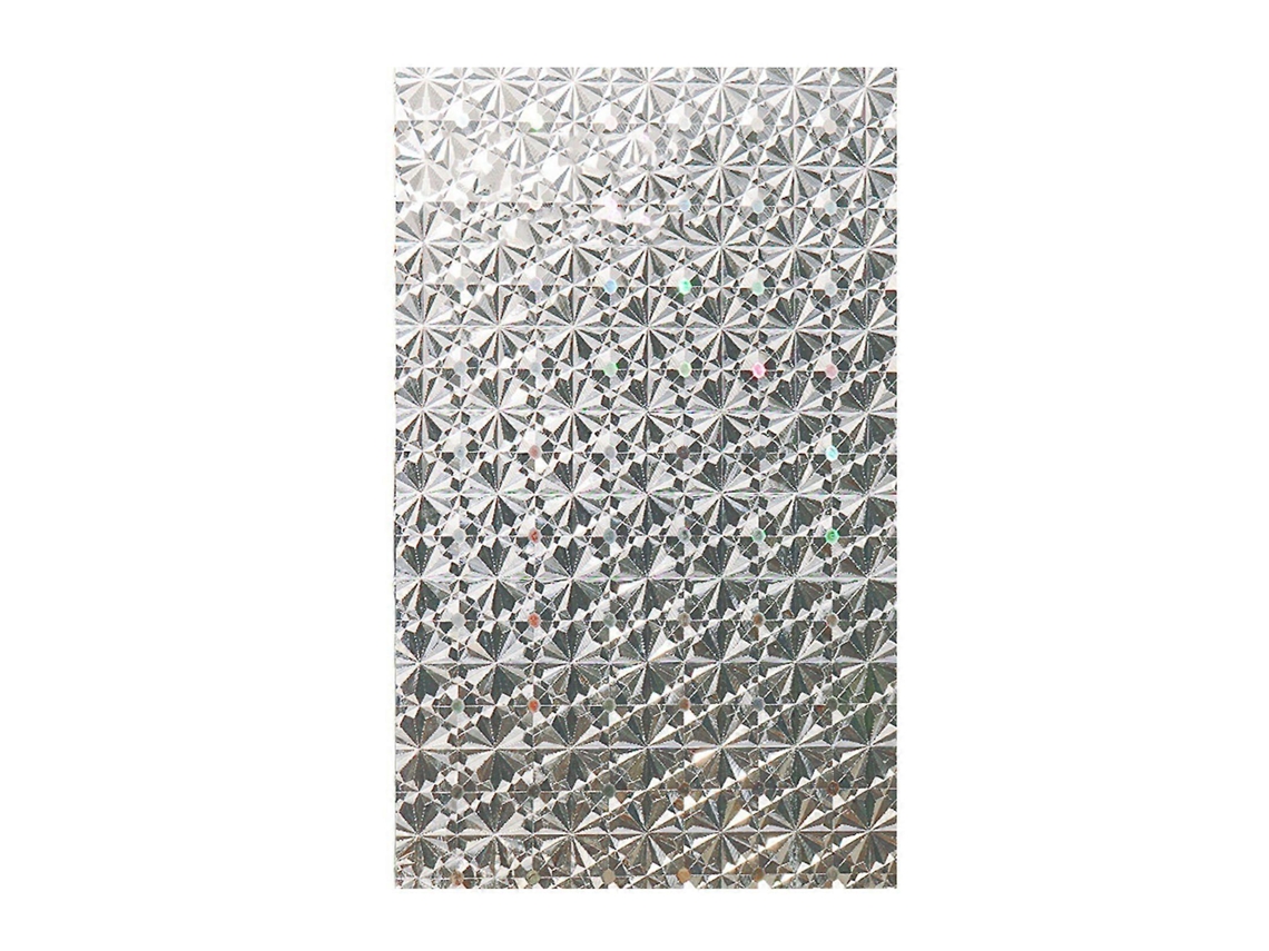 Lámina esmerilada para ventanas con diamantes de imitación 3D de arcoíris, protección UV, bloqueo solar, control de estática, se adhiere a las puertas del baño.