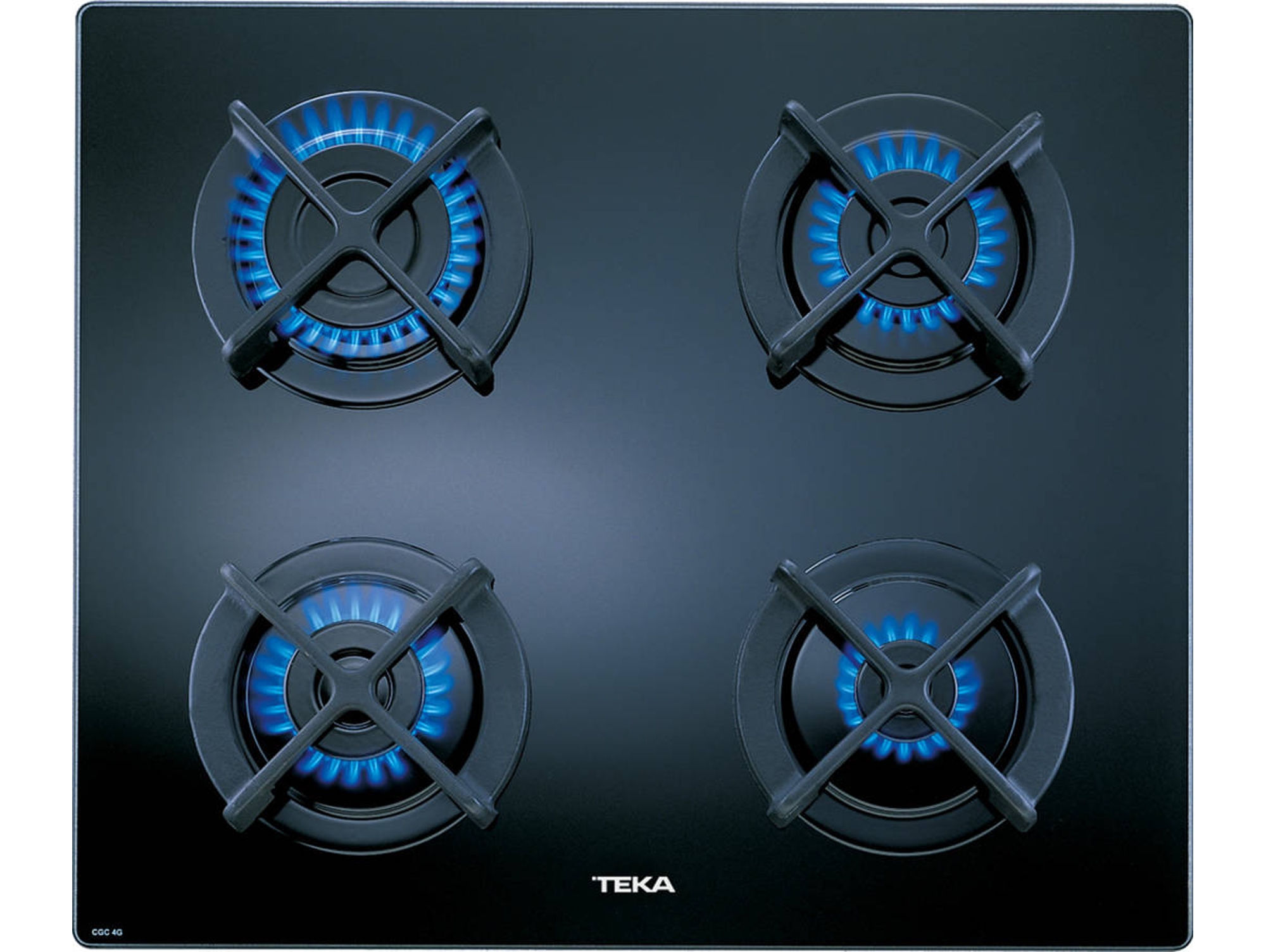 Placa de Gas TEKA CGC 4G AI AL (Gas Natural - 60 cm - Negro)