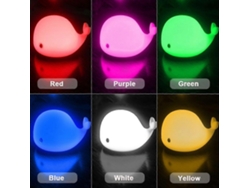 Luz nocturna LED infantil con forma de delfín, recargable por USB, de silicona, ideal para la habitación de los niños - Rosewell