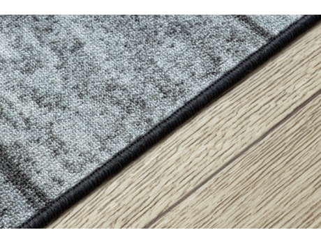 Alfombra de Pasillo con Refuerzo de Goma 57 cm Madera Tablero Gris
