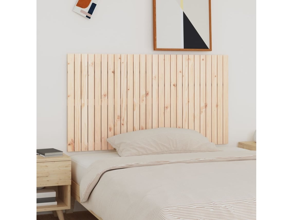Cabecero De Cama De Pared Madera Maciza De Pino 166x3x90 Cm