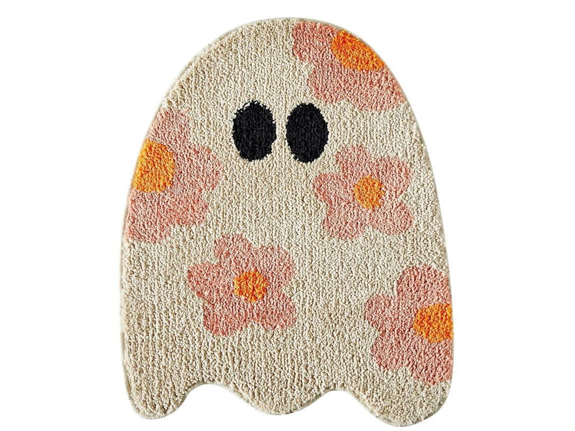 VYLARA Tapete Halloween Com Abóbora E Fantasma, Antiderrapante, Decorativo E Super Absorvente