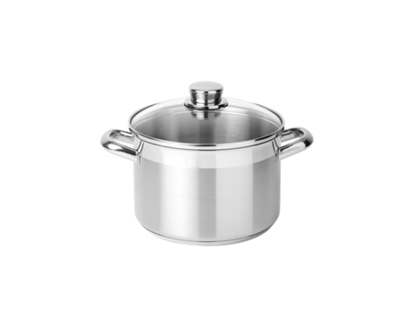 Olla de Cocina SILAMPOS Alegro Glass (Plata - Acero Inoxidable - 28cm)