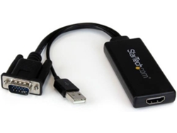 Adaptador HDMI STARTECH.COM VGA2HDU VGA USB HDMI Negro
