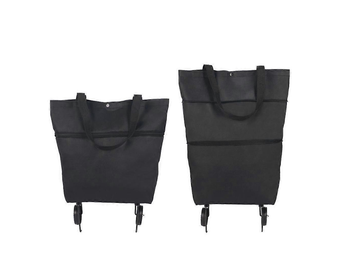Cómodo carrito de supermercado con ruedas y bolsa térmica, bolsa de compras impermeable más grande GOKOCO