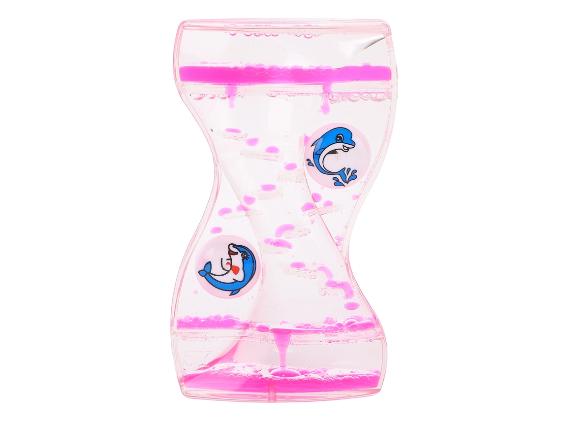 Temporizador De Burbujas Líquido Multifuncional De Acrílico, Elegante Juguete De Mesa Relajante Con Diseño De Delfín.