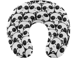 Almohada Viaje Panda Forma Espuma Viscoelástica Viscoelástica Fácil Relajación Cómodos Familia.brfácil