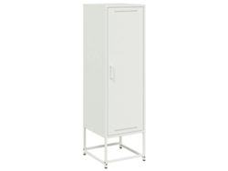 vidaXL Aparador de acero blanco 36x39x123 cm