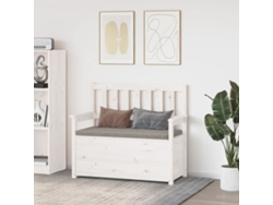 Lovely Home Banco 112,5X51,5X96,5 Cm Madera de Pino Maciza Blanco