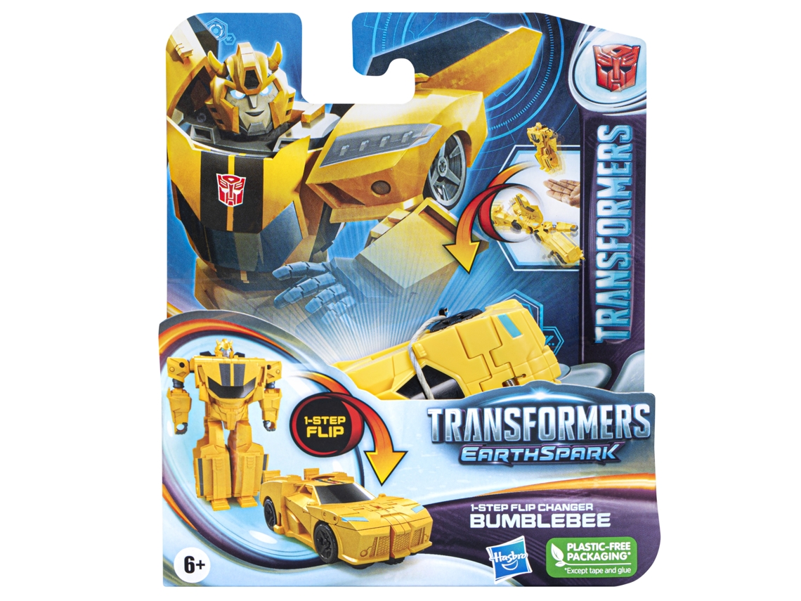 Transformables TRANSFORMERS Toys Earthspark 1-Step Flip Changer Bumblebee (Edad Mínima Recomendada: 6 años)